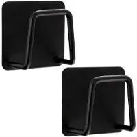 Orion Zelfklevende Haak Zwart BLACK 4,8x4,8 cm 2 stuks - Haken - Handdoekhaak - Haakjes - Wandhaakjes - Ophanghaken
