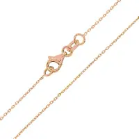 Cavill - 9K Roségouden Ankerketting 0,937g - 45 cm - Delicate, Elegante Gouden Ketting Dames - Tijdloze, Modieuze Ketting met Zilveren Sluiting