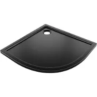 Mexen Flow kwart cirkel douchebak slim 80 x 80 , zwart mat - 46Q708080