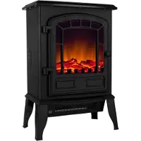 Aura Sfeerhaard Elektrisch - Sfeerhaarden - Sfeerhaard Met Schouw - Zwart - 24cm x 39cm x 57cm; 5.95 kg