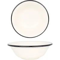 Bonna Kommetje - Linea Black - Porselein - 16 cm (400cc) - set van 6