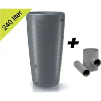 Maze regenton 2in1 240l grijs met vulautomaat