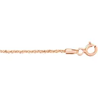 Cavill - 925 Sterling Zilver Ketting - Rosé Goud Verguld - Elegante 50 cm Damesketting met Karabijnsluiting - Fijne Zilveren Ketting