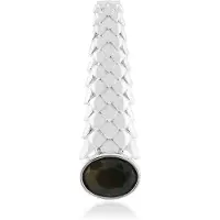 Cavill - Zilveren Hanger 925 Sterling - 0,76 ct Mezezo Opaal Ovaal - Geplatineerd - Moderne Bezel - Stijlvolle Ethiopische Edelsteen