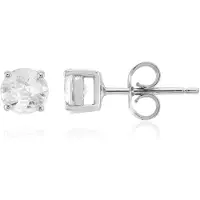 Cavill - Zilveren Oorstekers - 925 Sterling Zilver Platina Geplateerd - Cambodjaanse Rond Briljant 1,607 ct - Elegante 5,5 mm Stud Oorbellen