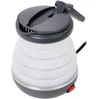 Aura Waterkoker camping - Waterkoker klein - Waterkoker reis - Wit/Donkergrijs - 14cm x 11cm x 19cm
