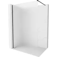 Mexen Kioto-X douchewand Walk-in 80 x 200 , ijsbloem 10 mm, zwart - 800-080-101-70-30-X