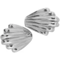 Cavill - Zilveren Oorbellen - 925 Sterling Zilver - Schelpvormig 14mm - Lichtgewicht Elegante Damesoorbellen - Hoge Glans