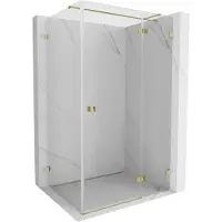 Mexen Lunar T draaideur douchecabine rechts 85 x 90 , transparant, goud - 834T-085-090-50-00-P