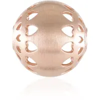 Cavill - Rosévergulde Zilveren Hanger - 925 Sterling Zilver - 3,24g - Modern Elegant Sieraad - Filigrain Hartvormig - Monosono Collection