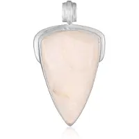 Cavill - Zilveren Hanger - 925 Sterling Zilver - Druzische Agaat 34,6 ct - Roze Trilliant Cabochon - Modern Minimalistisch Design