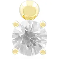 Cavill - Elegante gouden hanger 9K geelgoud met ronde Zirkoon 1,827 ct - Tijdloos en stijlvol sieraad - 11x7mm