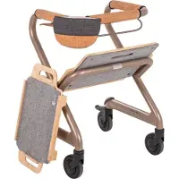 SALJOL Indoor – Binnenhuis Rollator En Trippelstoel WR56 - Champagne - Aanbevolen voor lichaamslengte: 170–200 cm