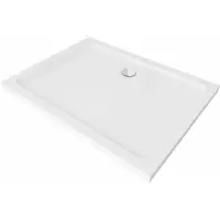 Mexen Flat rechthoekige slanke douchebak 110 x 90 , wit, sifon chroom - 40109011
