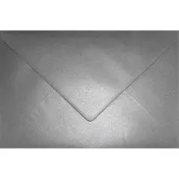 Netuno Metallic (parelmoer) grijze enveloppen A5 - 162 x 229 mm - C5 - 20 stuks - NK natgelijmde - 120 gram - Aster Metallic -