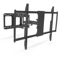 HomeShopXL TV Muurbeugel Kantelbaar en Draaibaar - Voor 50-120" TV's - Max VESA 900x600 mm - Max 80 kg - Zwarte Heavy-Duty Beugel - Inclusief Waterpas en Kabelmanagement [39690]