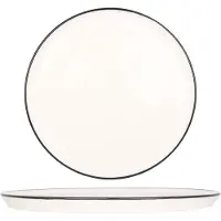 Bonna Dinerbord - Linea Black - Porselein - 28 cm - set van 6
