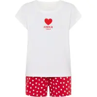 Vivance Korte pyjama rood / wit