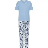 LASCANA Pyjama blauw / navy / hemelsblauw / wit