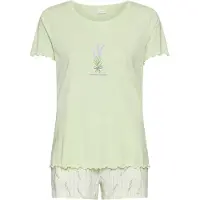 LASCANA Korte pyjama lichtbeige / groen / pastelgroen / lavendel