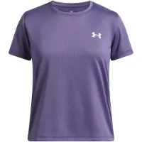 Under Armour UA Tech SSC-PPL Meisjes Sportshirt - Paars Luxe - Wit