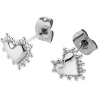 Purelei Oorbellen 'Delicate Heart' zilver