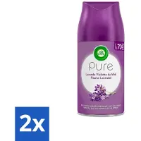 Air Wick 2 x Freshmatic - Luchtverfrisser Navulling - Pure Fresh Lavendel - 250ml - Luchtverfrisser - Lavendelgeur - Freshmatic - Geurverspreider - Geurnavulling