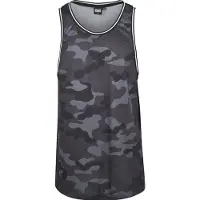 Urban Classics Shirt 'Camo Mesh' grijs / donkergrijs / zwart