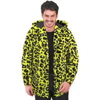 Widmann Bontjas met muts pluche luipaard neon geel Siem