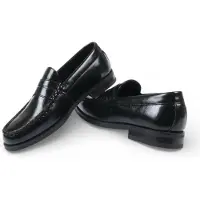 Infinity Leather Heren zwarte penny loafers van PU-leer, formele schoenen voor formele gelegenheden.