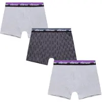 Ellesse Heren Muxel788 Boxershorts (Set van 3) (Grijs/Zwart/Paars)
