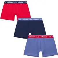 Ellesse Boxershorts voor heren met lage taille (3-pack) (Rood/Zwaar/Blauw)