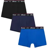 Ellesse Heren Muxel885 Boxer Shorts (Verpakking van 3) (Zwart/Navy/Blauw)