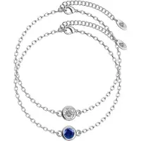 MYC Paris Geboortesteen armbanden - Zilver, kristal en blauw