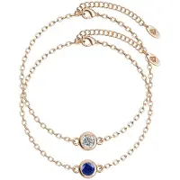 MYC Paris Geboortesteen armbanden - Roségoud, kristal en blauw
