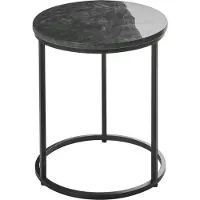 Beliani TYRELL - Bijzettafel - Donkergroen - Marmer