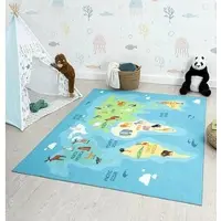 The Carpet Vloerkleed Happy Life Life kinderkamer tapijt speelkleed onderhoudsvriendelijk