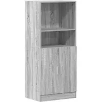 vidaXL Keukenkast 57x41,5x131,5 cm bewerkt hout grijs sonoma eiken