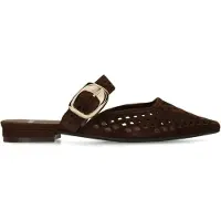Manfield Bruine leren instappers | Maat 42
