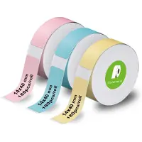 Olympia 6314 Etiketten (rol) 40 x 14 mm Blauw, Roze, Geel 3 stuk(s) Universele etiketten