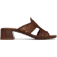 Hispanitas Dames Bruine tulpen Sandalen (37), Leer, 3 tot 5 cm, Geen, Casual HV264602