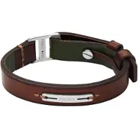 Fossil Armband 'Machine' bruin / donkergroen