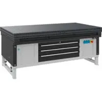OttoKind Otto Kind Multi4Flex Heavy Duty lastafel, stationair, in hoogte verstelbaar, tot 2000 kg, B 2000 x D 1000 mm, antraciet/antraciet