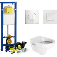 Wisa xs toiletset set 02 b&w compact 47.5 cm met argos of delos drukplaat