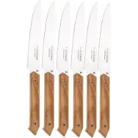 Laguiole En Aubrac Gastronome olijfhout, 6-delige steakmessenset
