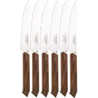 Laguiole En Aubrac Gastronome walnoothout, 6-delige steakmessenset