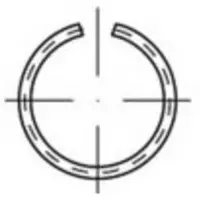 Toolcraft TO-5435400 Veerring 8 mm DIN 7993 Verenstaal 500 stuk(s)