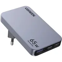 UGREEN USB C-oplader - - Nexode Pro - 65W - 3 Poorten - Internationale Adapter