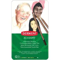 Derwent Academy Aquarelpotloden Huidskleuren van Hoge Kwaliteit - Set van 12 Skintones kleurpotloden in Blik