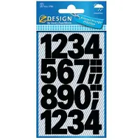 Kangaro Cijferetiket Z-design Home zwart pk/10 zwart Etiket